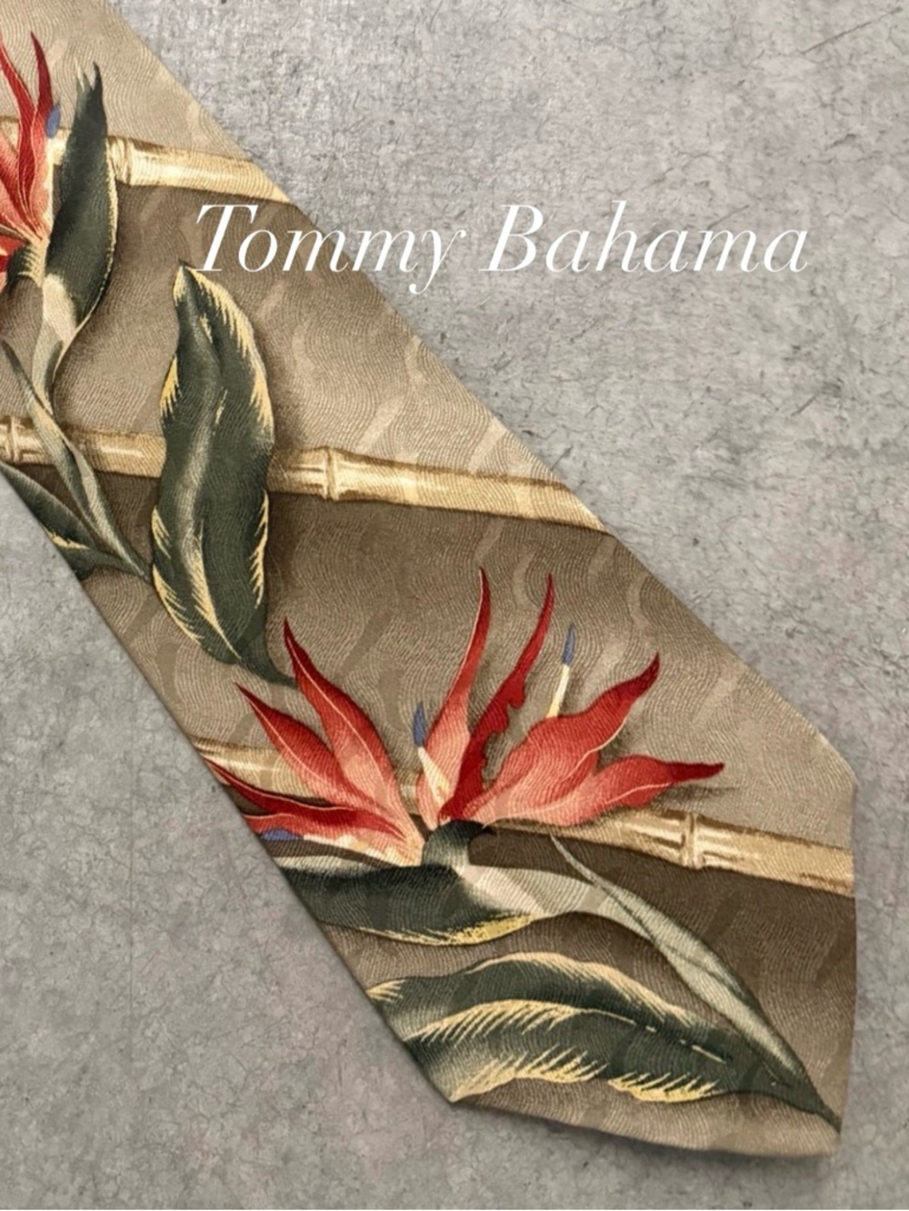 Tommy Bahama 100% Silk Men's Tie with Bird of Paradise